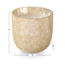 Load image into Gallery viewer, Winter White Crackle Glass