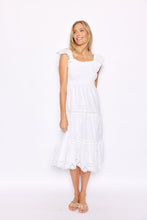 Load image into Gallery viewer, Flutter Sleeve Smocked Midi Dress