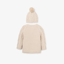 Load image into Gallery viewer, Diamond Cable Cardigan & Hat