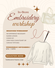 Load image into Gallery viewer, EMBROIDERY WORKSHOP Pt. 2