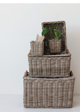 Load image into Gallery viewer, Rattan Trunk w/Handle Basket