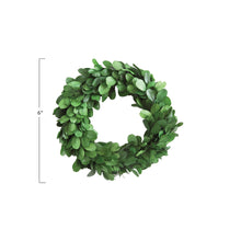 Load image into Gallery viewer, 6" Preserved Boxwood Wreath