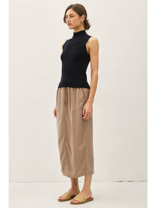 Ribbed Turtleneck Top