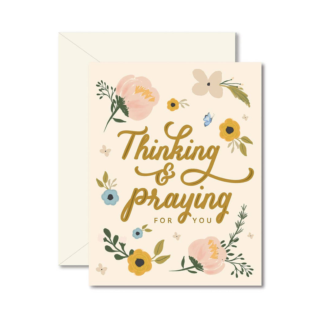 Thinking & Praying for you Sympathy Card