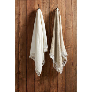 Macrame Muslin Throw