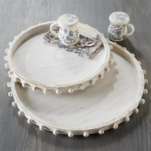 Load image into Gallery viewer, Beaded Wood Tray
