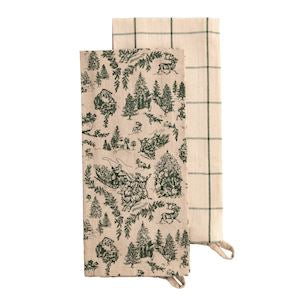 Toile Xmas Towel Set