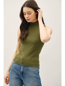 Ribbed Turtleneck Top