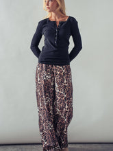 Load image into Gallery viewer, Ribbed Henley Long Sleeve Top
