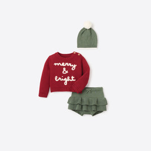 Merry Sweater, Skirt, & Hat