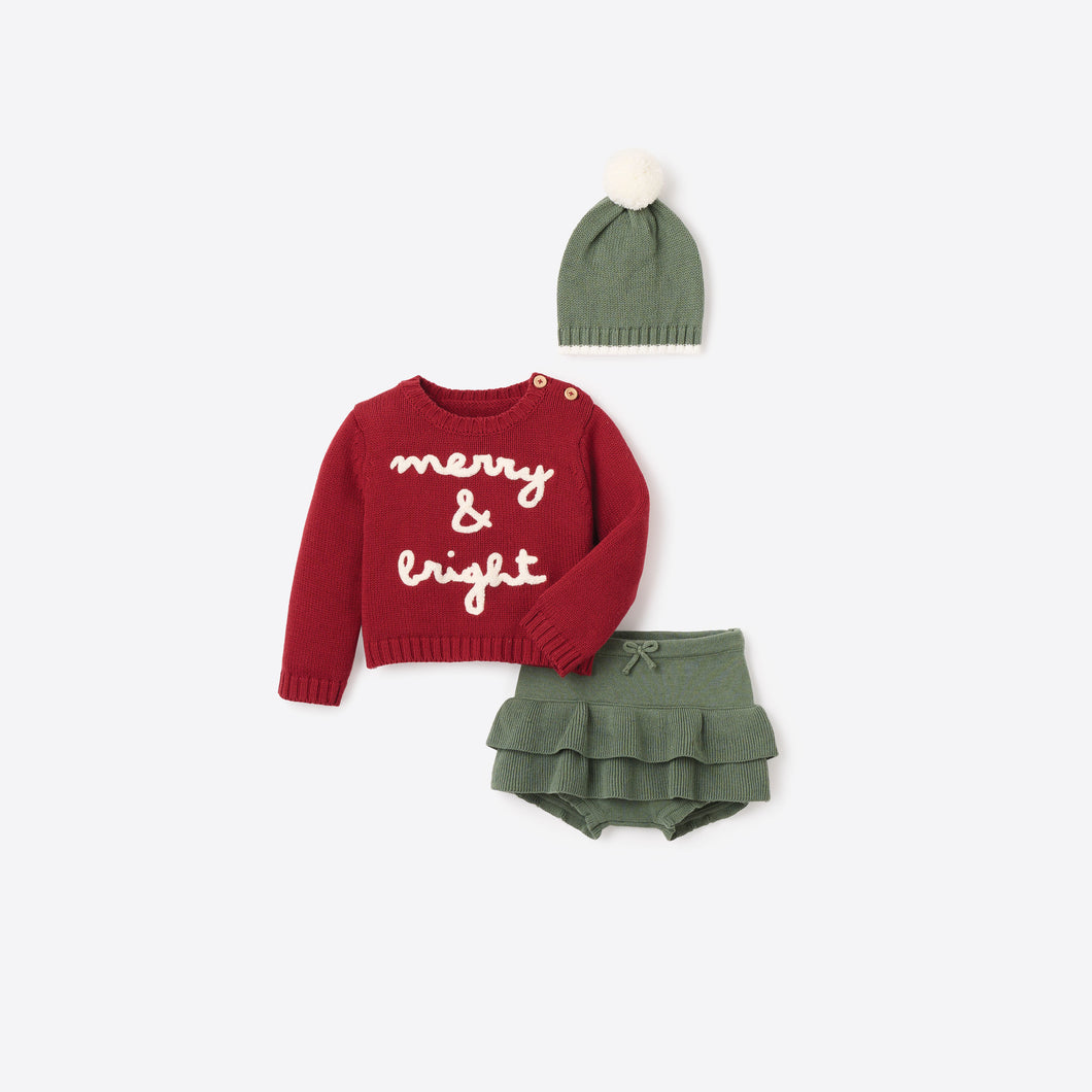 Merry Sweater, Skirt, & Hat