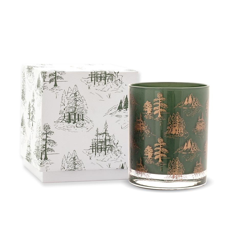 Cypress & Fir Green Boxed Green Glass Candle