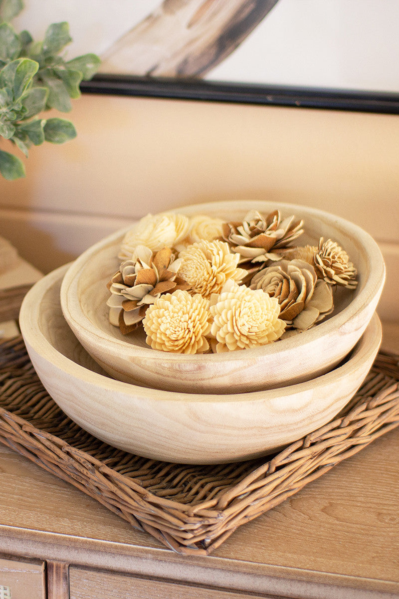 carved wood bowl