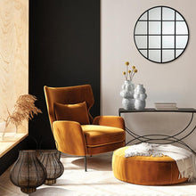 Load image into Gallery viewer, Black Round Pane Mirror
