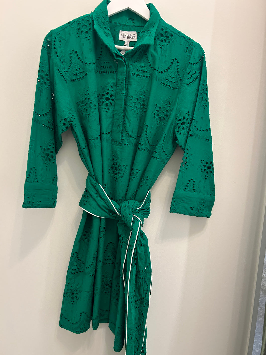 Arden Green Eyelet Dress