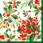 Holly Chintz Cocktail Napkin