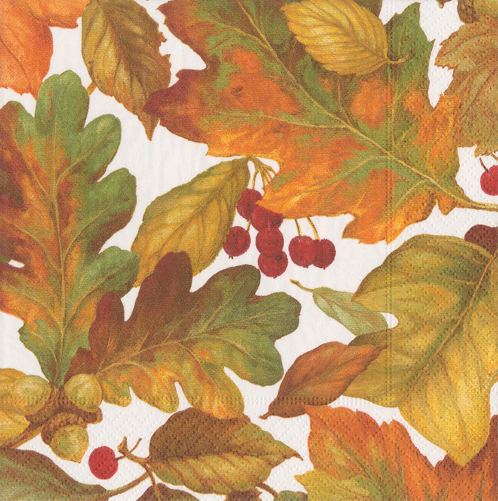 Autumn Leaves Cocktail Napkin