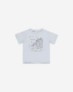 Raw Edge Tee-Amalfi