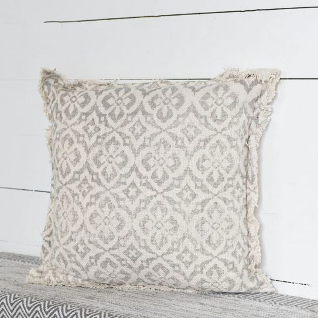 GREY PRINT PILLOW