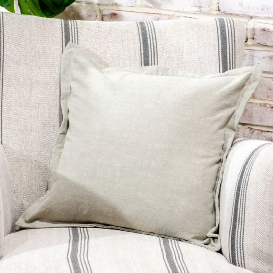 TAUPE COTTON PILLOW