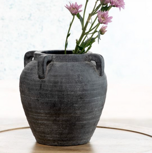 CHARCOAL 4 HNDL VASE