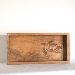 WOOD TURTLE TRAY