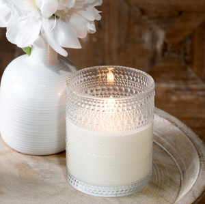 BEADED GLASS CANDLE