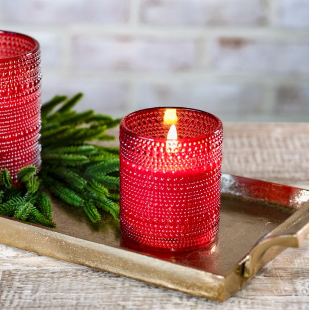 LED Beaded Glass Candle