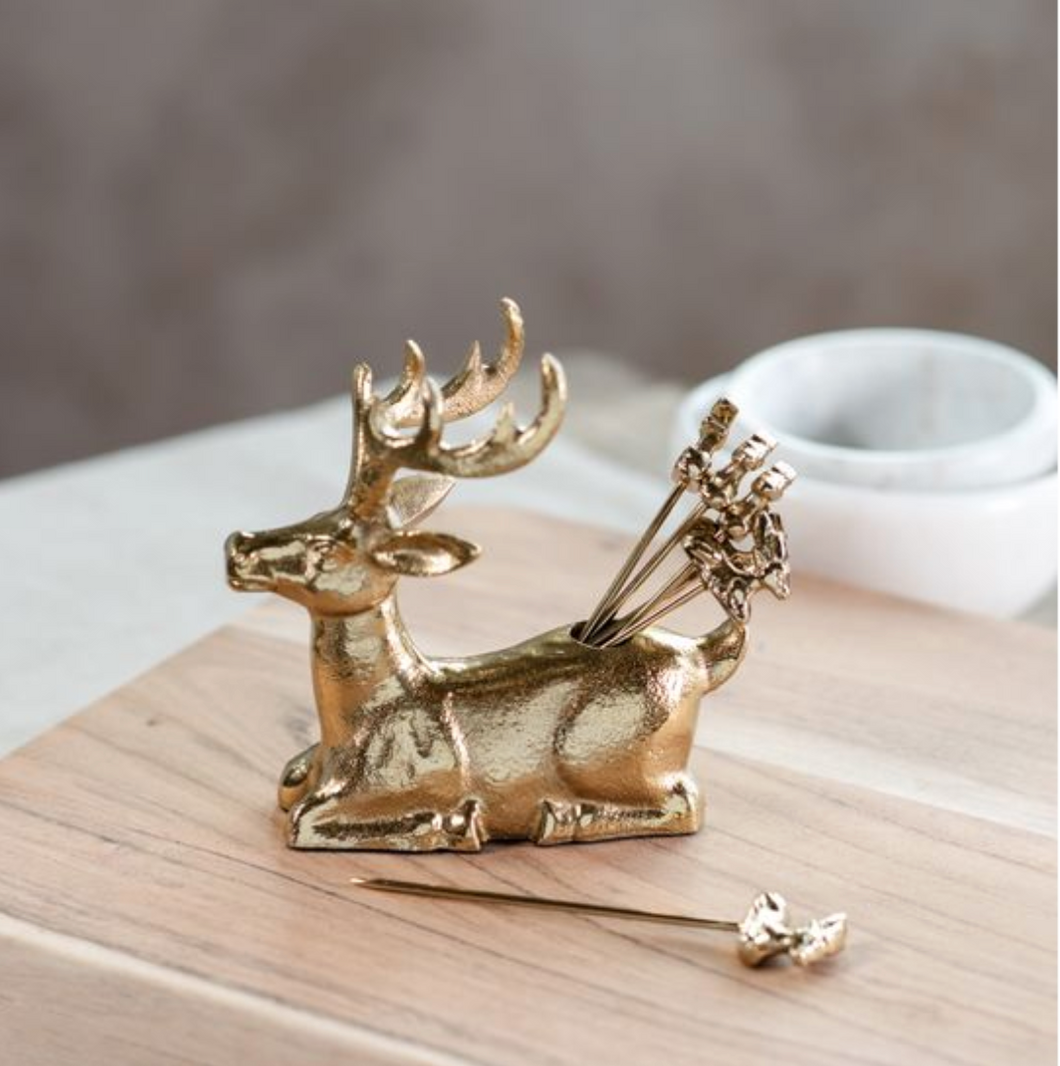 Reindeer Picks & Holder