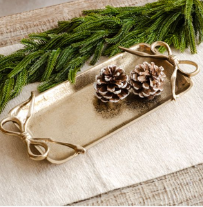 Gold Tray Ribbon Handles