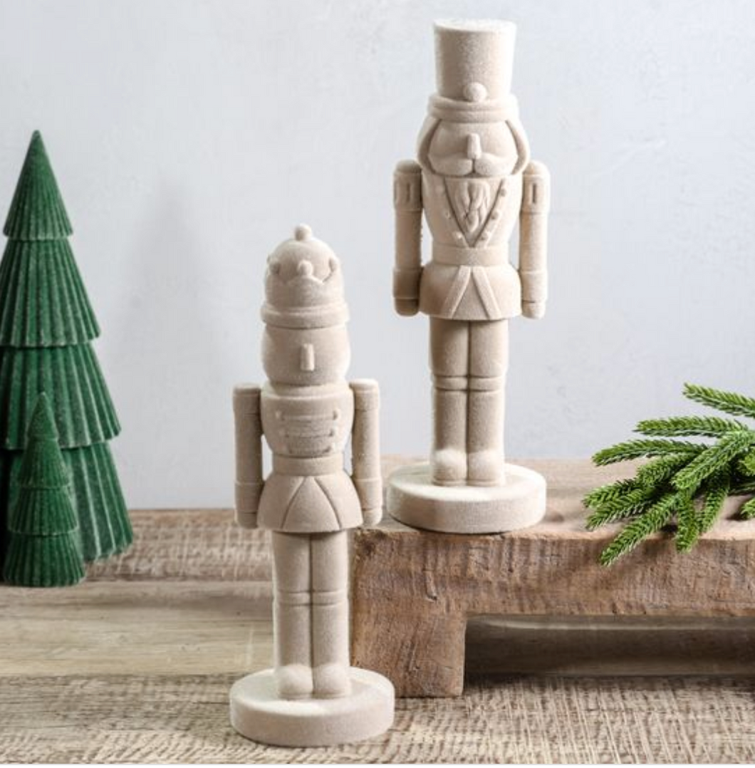 Ivory Velvet Nutcrackers
