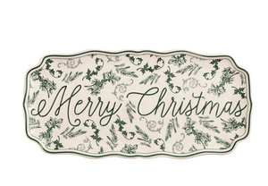 Merry Xmas Toile Tray