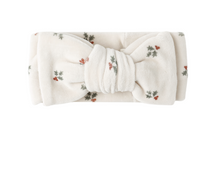 Load image into Gallery viewer, Velour Bow Headband/Holly
