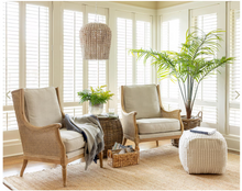 Load image into Gallery viewer, Rattan Side Table with Wood Top
