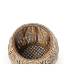 Load image into Gallery viewer, Rattan Side Table with Wood Top

