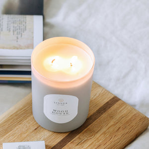 Wood House Candle