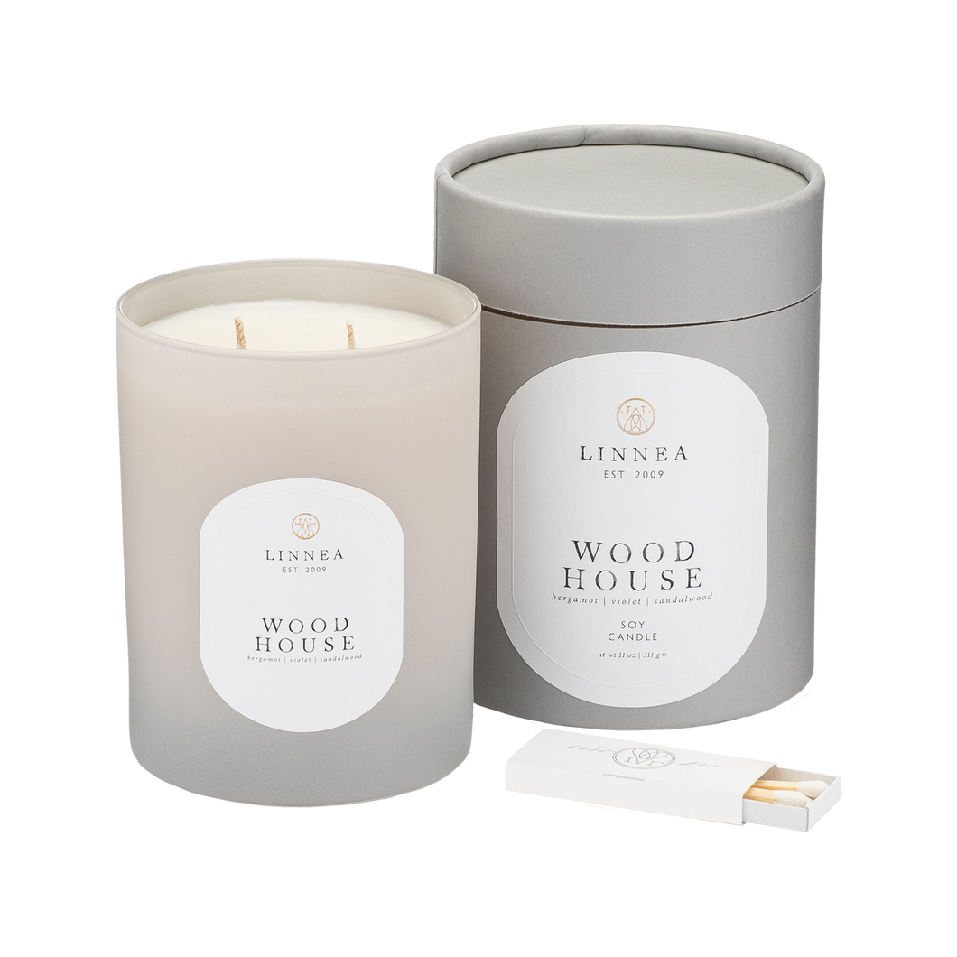 Wood House Candle
