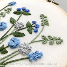 Load image into Gallery viewer, Hand Embroidery Kit - Jardín Blue
