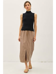 Ribbed Turtleneck Top