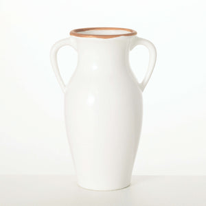 RIMMED WHITE VASE