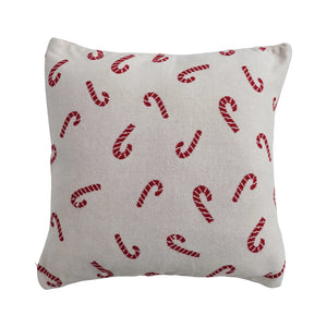 Square Candy Cane Pillow