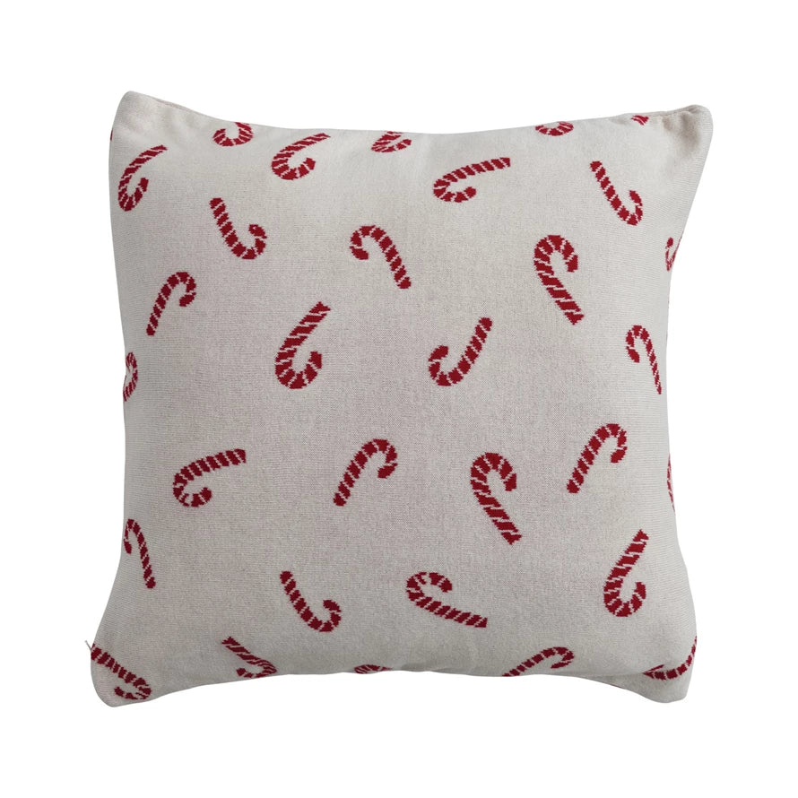 Square Candy Cane Pillow