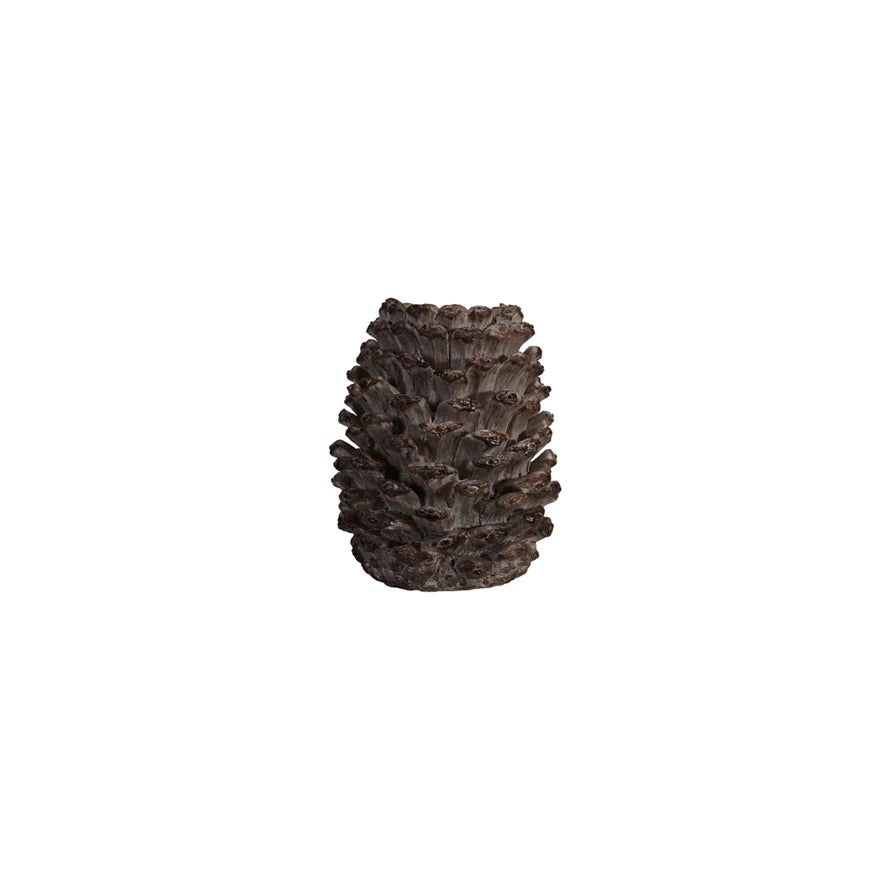Resin Pinecone Pillar Holder