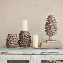 Load image into Gallery viewer, Resin Pinecone Pillar Holder

