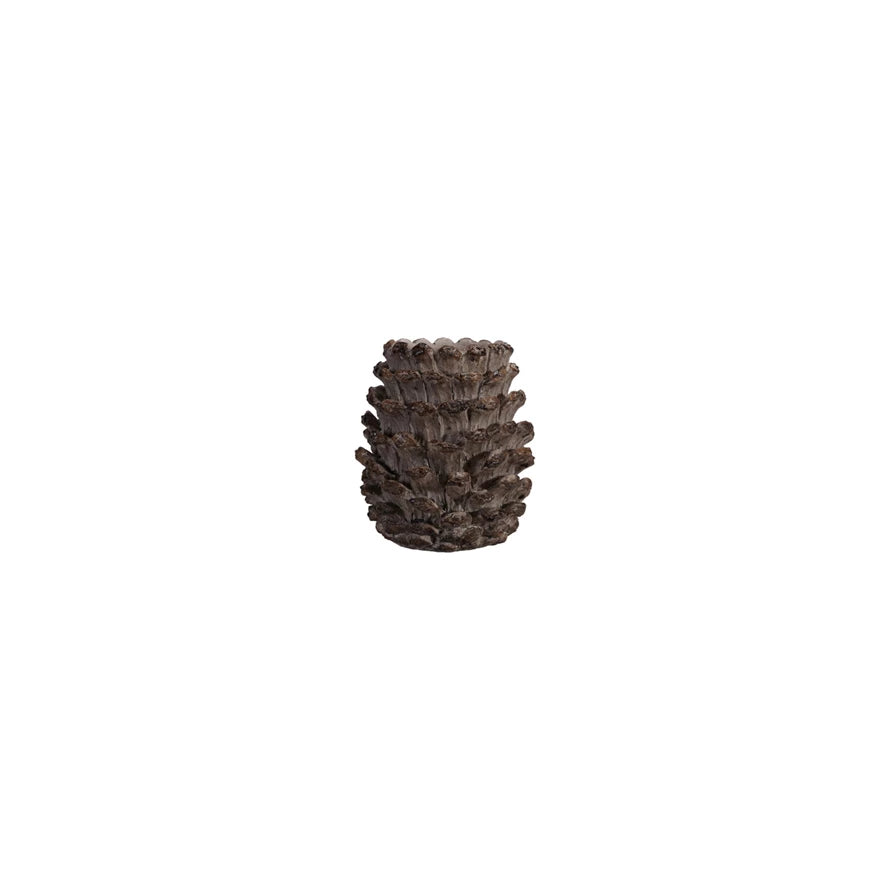 Resin Pinecone Pillar Holder