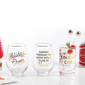 Wine Glass Holiday Cheer