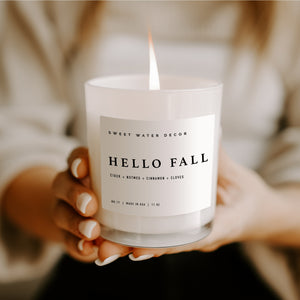 Hello Fall Candle