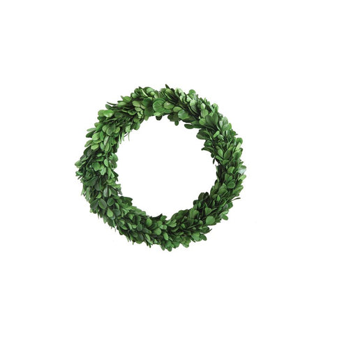Round Preserved Boxwood Wreath 9 3/4
